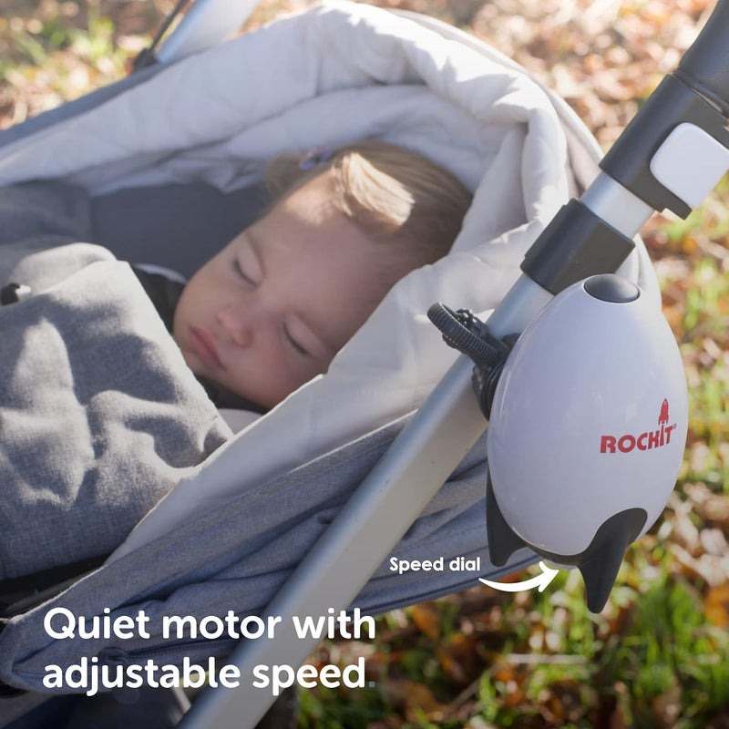 Rock.it Baby Rocker USB Rechargeable - Hands-Free Portable Rocker Sleep Aid Soother Gently Rocks Stroller or Buggy - Adjustable Speed 60-Min Timer - Fits Pushchairs & Prams Creates Automatic Bouncer - Image 4